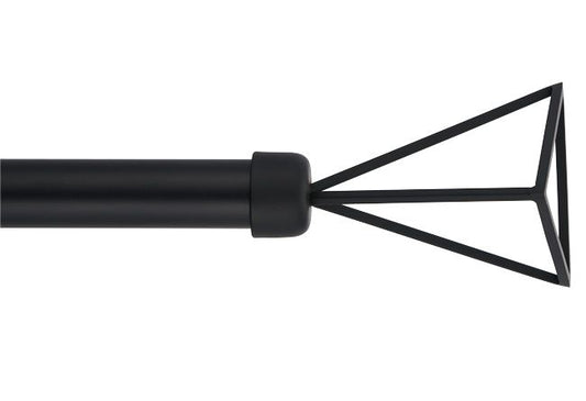 Endestykke til gardinstang Space Optic 19 mm mat-sort