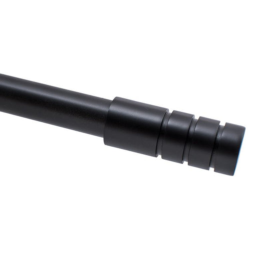 Mat-sort afslutning til gardinstang Techno 19 mm, 1 stk.