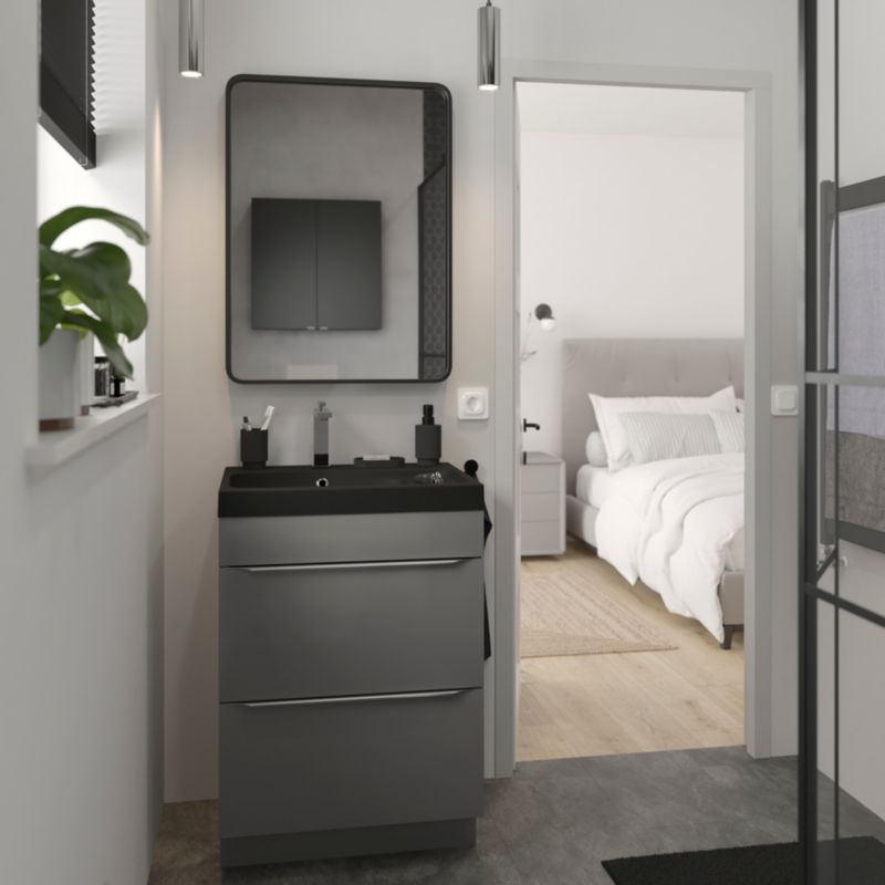 GoodHome aluminiumsjalusi Colours Studio 75 x 180 cm sort