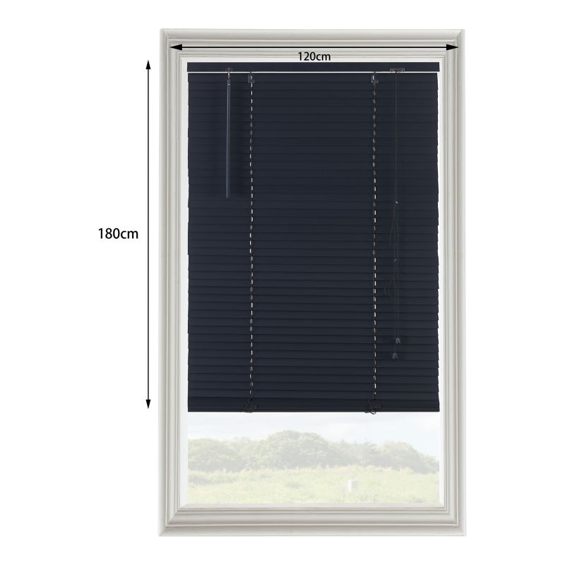 GoodHome Cana træpersienne 120 x 180 cm sort