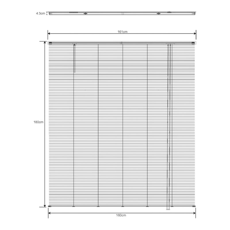 GoodHome Cana træpersienne 160 x 180 cm mat-sort
