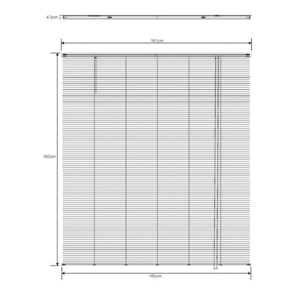 GoodHome Cana træpersienne 160 x 180 cm mat-sort