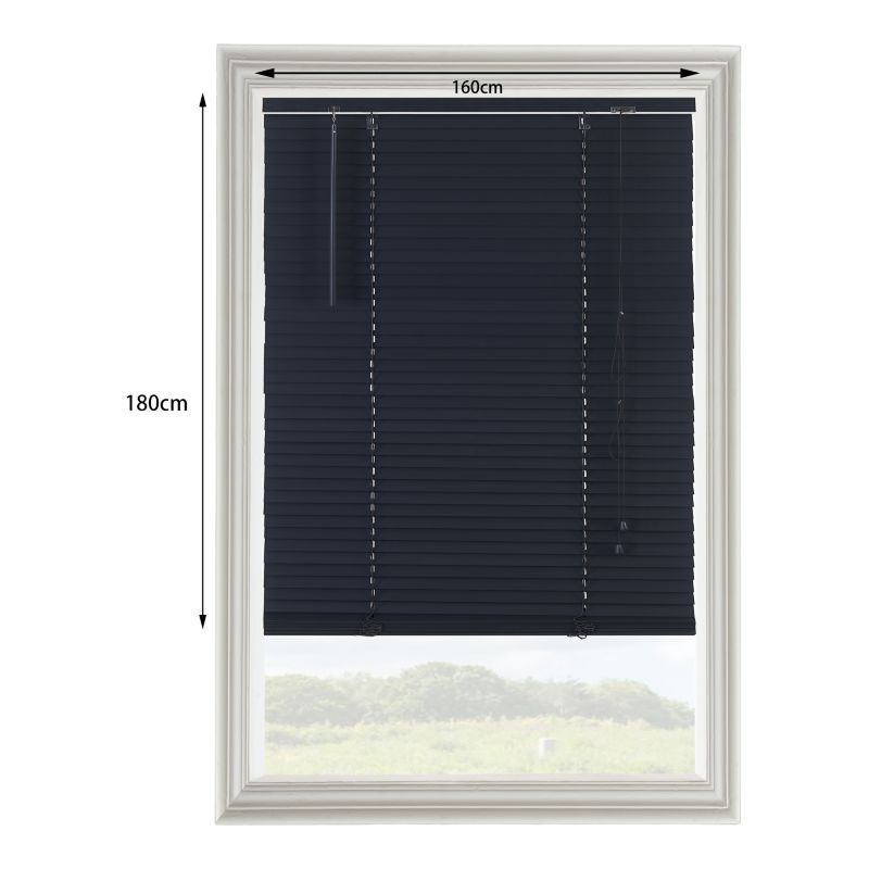 GoodHome Cana træpersienne 160 x 180 cm mat-sort