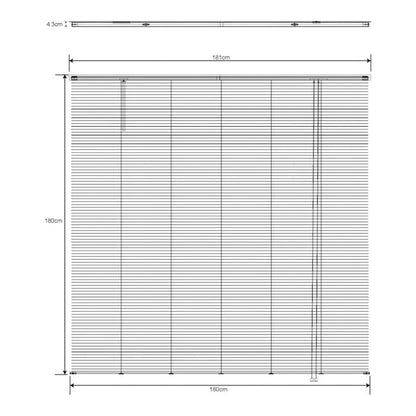 GoodHome Cana træpersienne 180 x 180 cm mat-sort