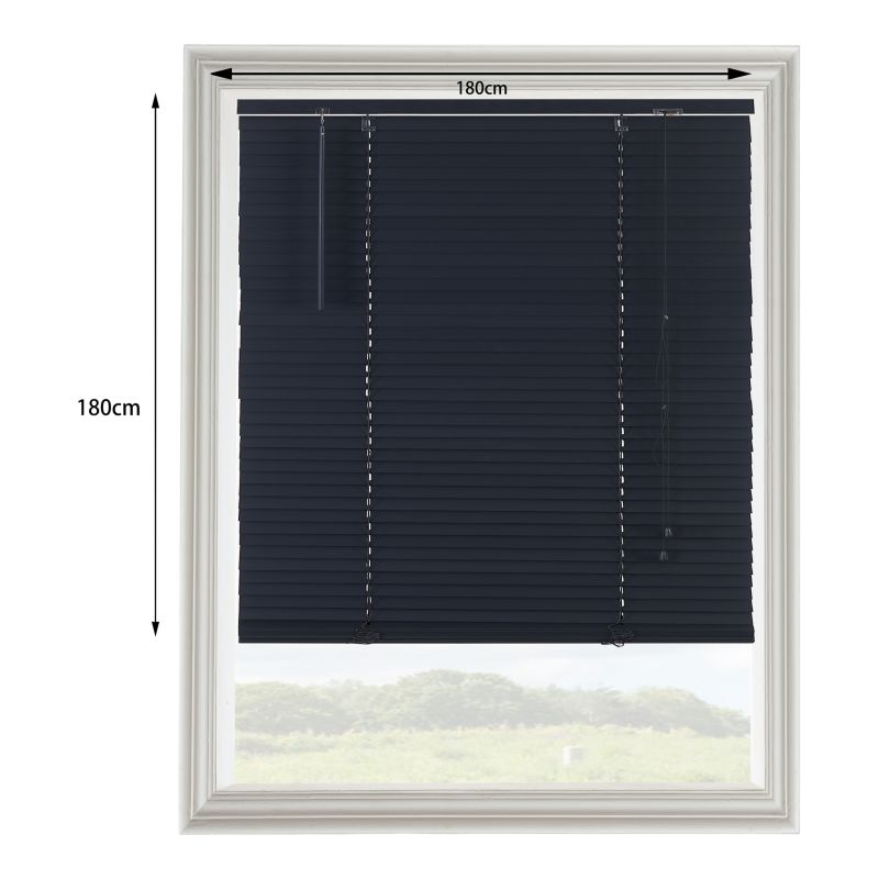 GoodHome Cana træpersienne 180 x 180 cm mat-sort