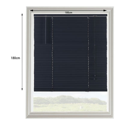 GoodHome Cana træpersienne 180 x 180 cm mat-sort