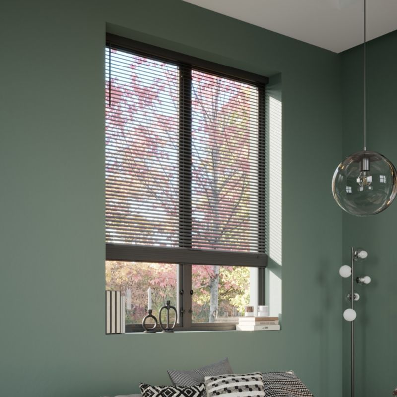 GoodHome Cana træpersienne 180 x 180 cm mat-sort