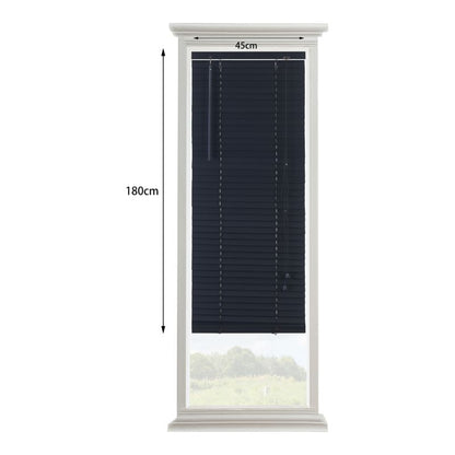 GoodHome Cana træpersienne 45 x 180 cm sort