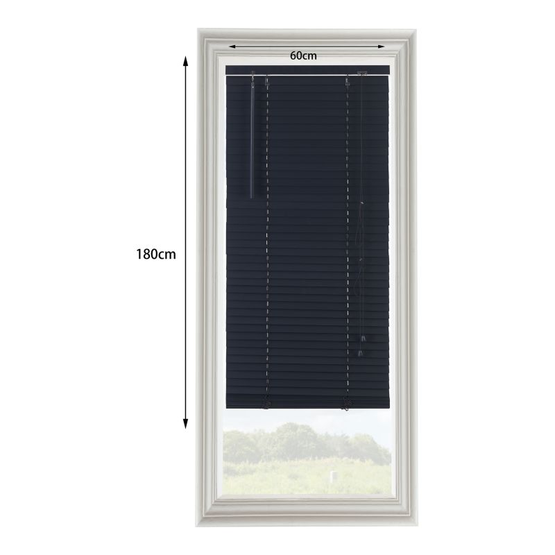 GoodHome Cana træpersienne 60 x 180 cm mat-sort