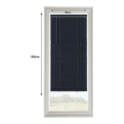 GoodHome Cana træpersienne 60 x 180 cm mat-sort