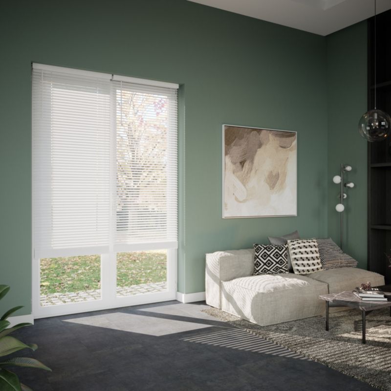 GoodHome Cana træpersienne 75 x 240 cm hvid