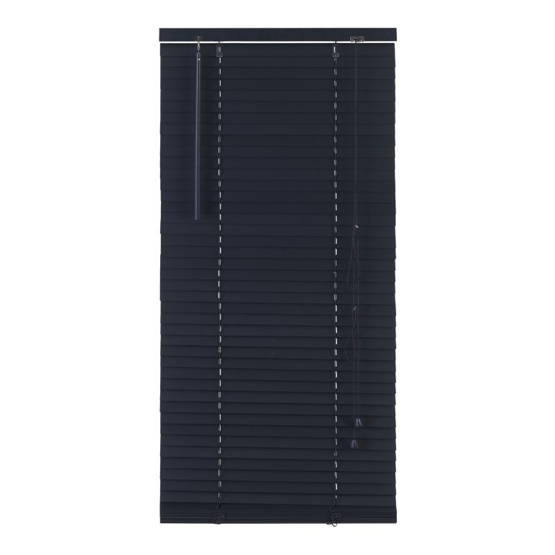 GoodHome Cana træpersienne 75 x 240 cm sort