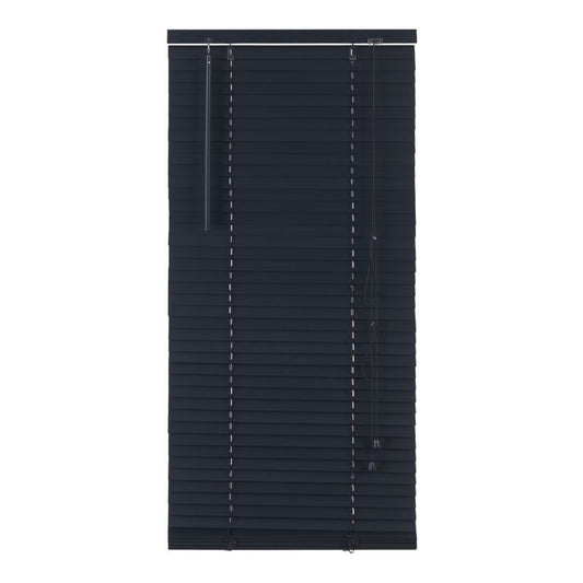 GoodHome Cana træpersienne 75 x 240 cm sort