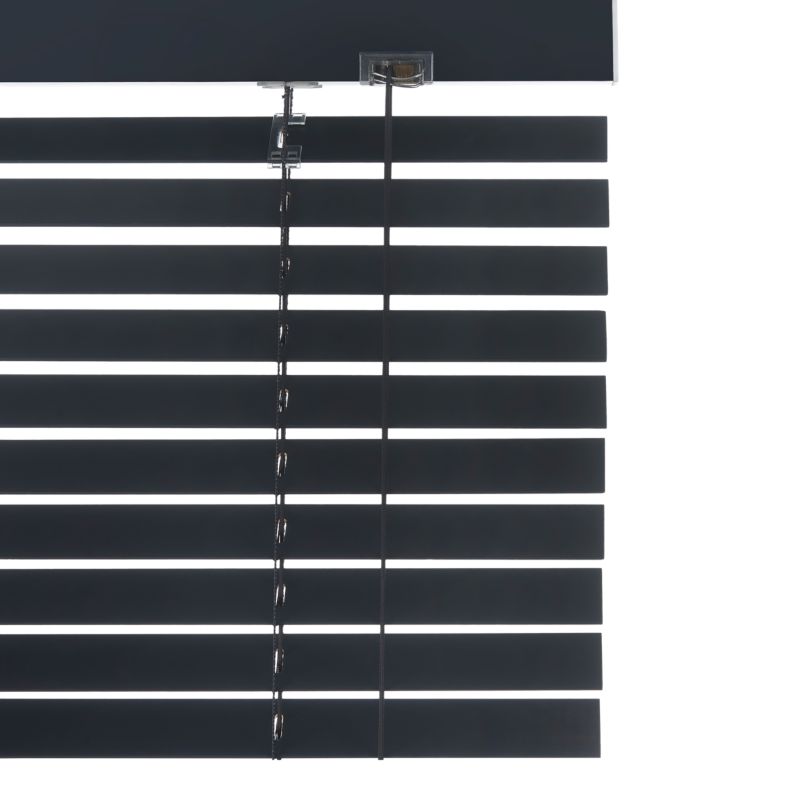 GoodHome Cana træpersienne 75 x 240 cm sort
