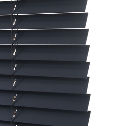 GoodHome Cana træpersienne 75 x 240 cm sort