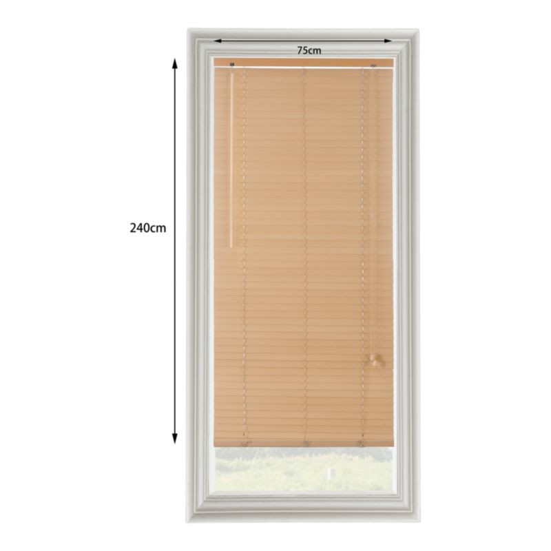 GoodHome Cana træpersienne 75 x 240 cm lys eg