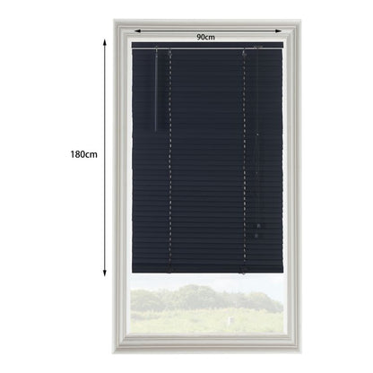 GoodHome Cana træpersienne 90 x 180 cm mat-sort