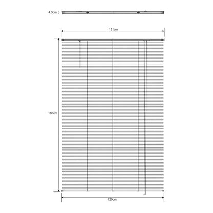 GoodHome træpersienne Colours Cana 120 x 180 cm hvid