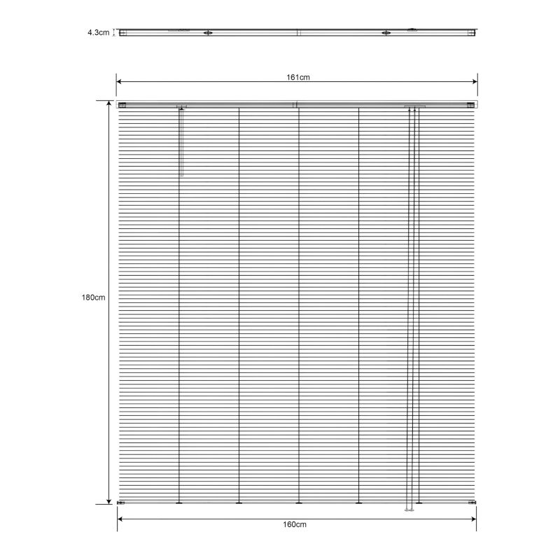 GoodHome træpersienne Colours Cana 160 x 180 cm hvid