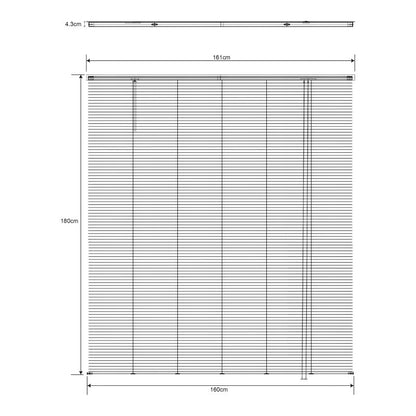GoodHome træpersienne Colours Cana 160 x 180 cm hvid