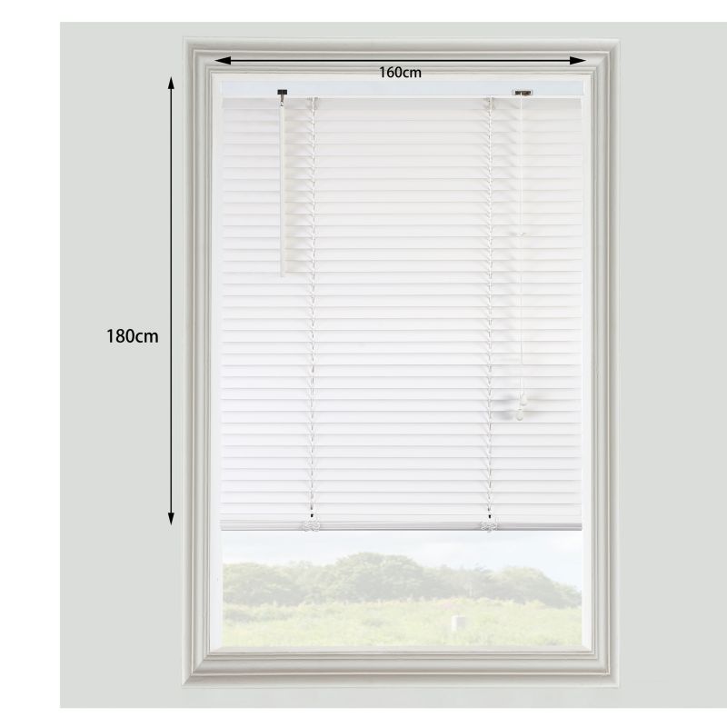GoodHome træpersienne Colours Cana 160 x 180 cm hvid