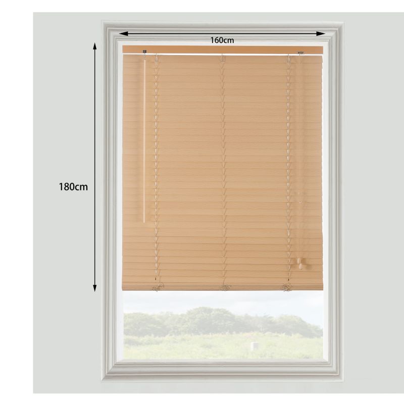 GoodHome træpersienne Colours Cana 160 x 180 cm lys brun