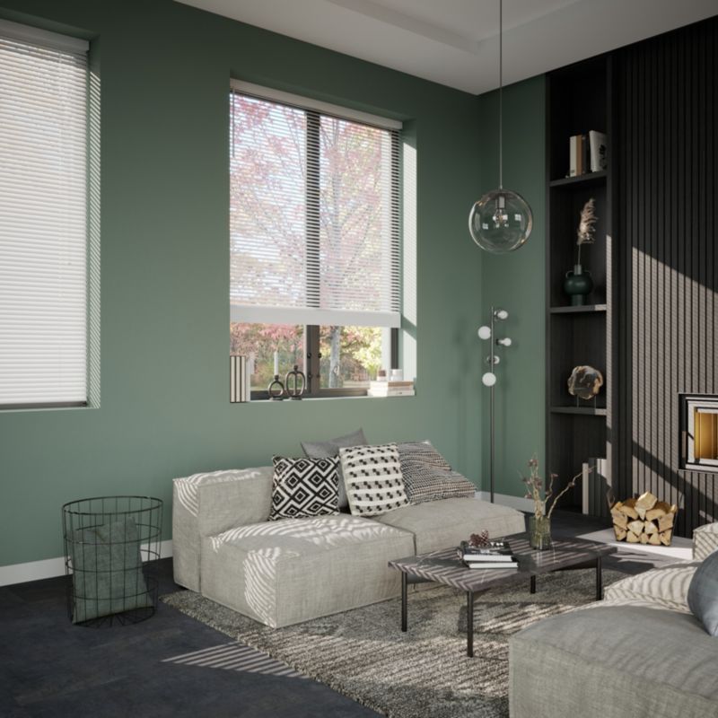 GoodHome træpersienne Colours Cana 180 x 180 cm hvid