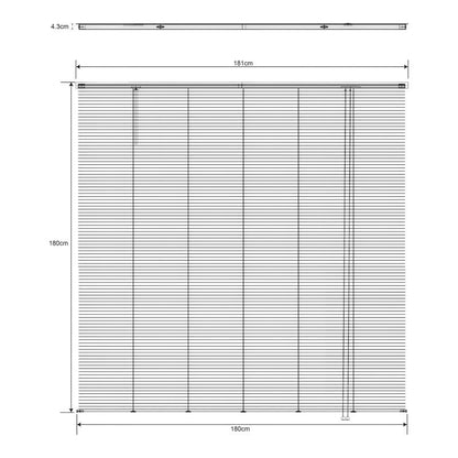 GoodHome træpersienne Colours Cana 180 x 180 cm hvid