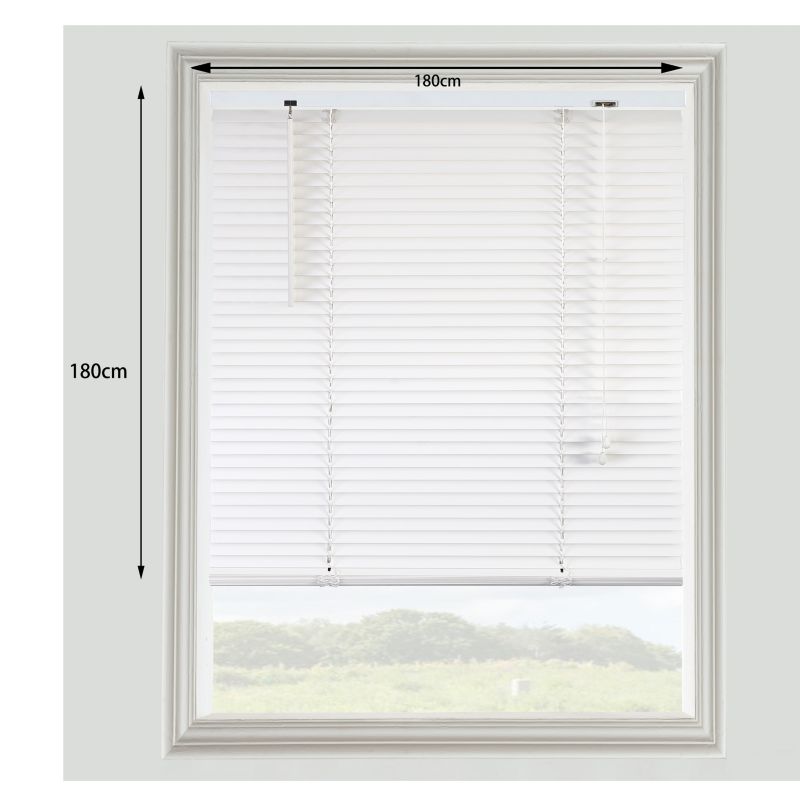 GoodHome træpersienne Colours Cana 180 x 180 cm hvid