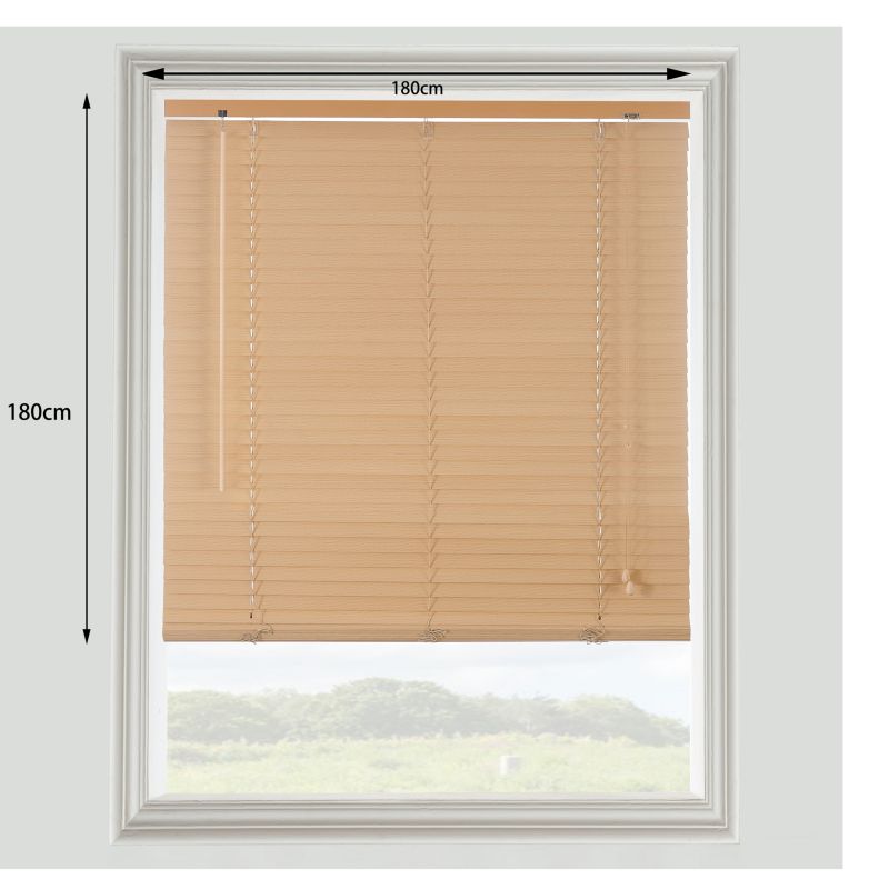 GoodHome træpersienne Colours Cana 180 x 180 cm lys brun