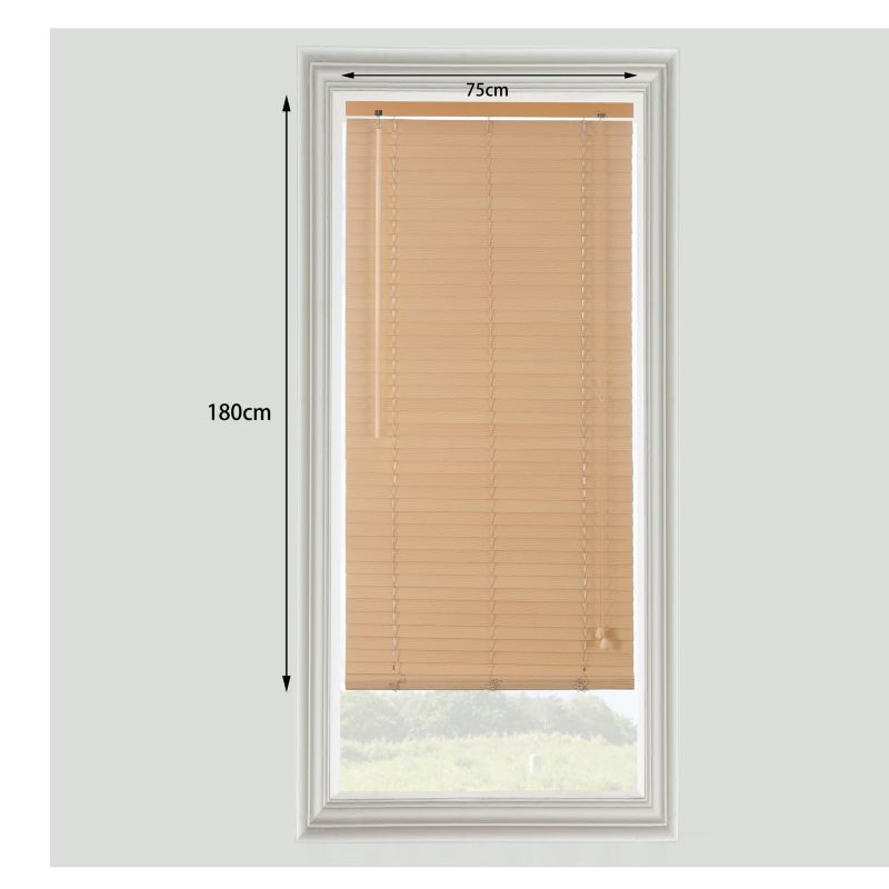 GoodHome træpersienne Colours Cana 75 x 180 cm lys