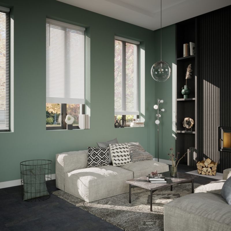 GoodHome træpersienne Colours Cana 90 x 180 cm hvid