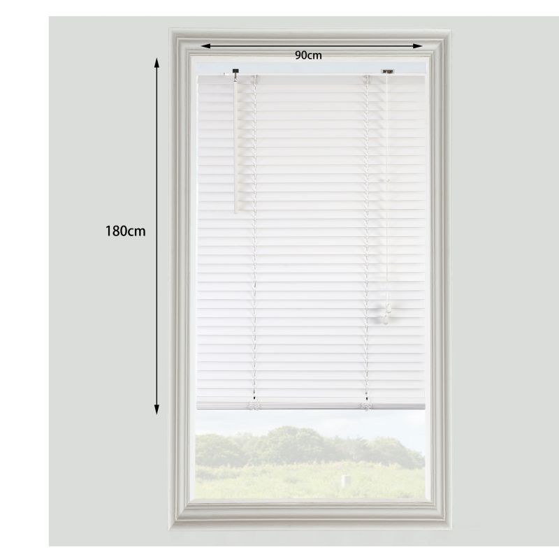 GoodHome træpersienne Colours Cana 90 x 180 cm hvid