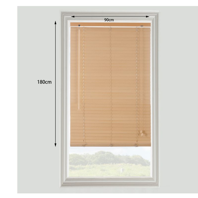 GoodHome træpersienne Colours Cana 90 x 180 cm lys