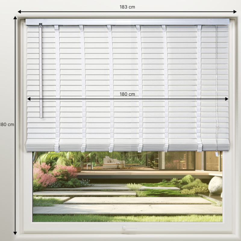 GoodHome Venitian Lone persienne 180 x 180 cm hvid