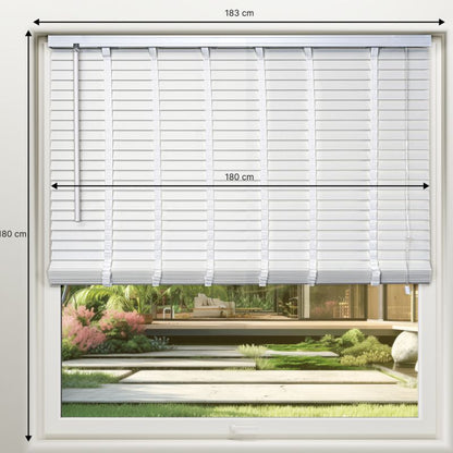 GoodHome Venitian Lone persienne 180 x 180 cm hvid