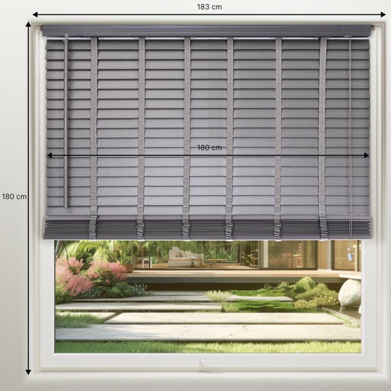 GoodHome Venitian Lone persienne 180 x 180 cm grå