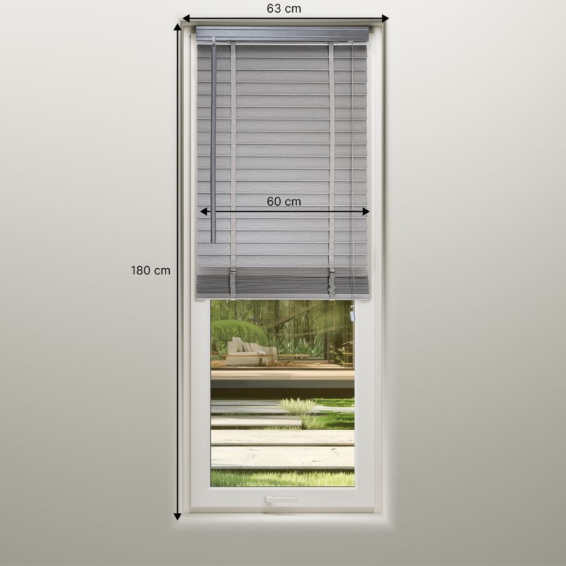 GoodHome Venitian Lone persienne 60 x 180 cm grå