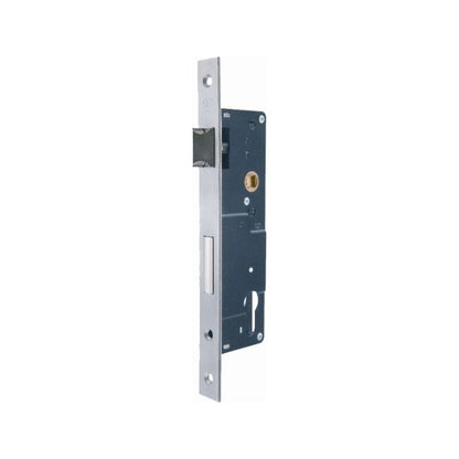 Indstikslås 90 x 30 mm Sort med Rustfrit Stål Forkant