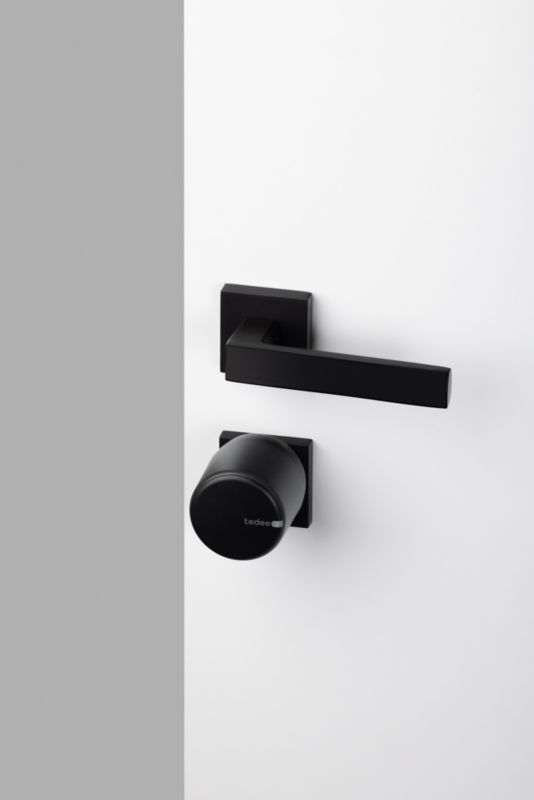 Intelligent Dørlås Tedee Go Sort Satinnikkel 58x58x65 mm