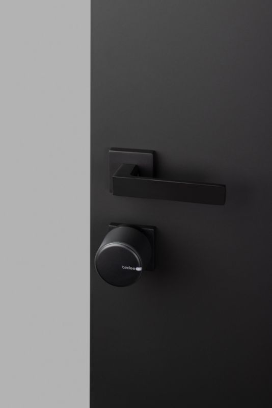 Intelligent Dørlås Tedee Go Sort Satinnikkel 58x58x65 mm