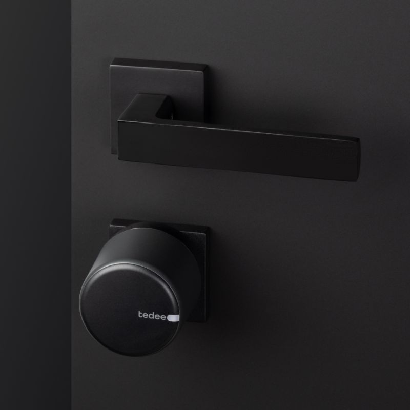 Intelligent Dørlås Tedee Go Sort Satinnikkel 58x58x65 mm