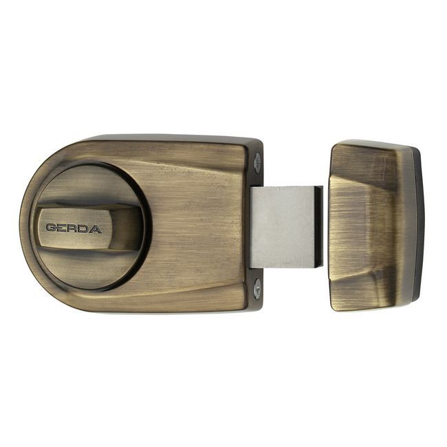 Overflademonteret Lås Stål Antik Patina 50 mm | 5902203174241