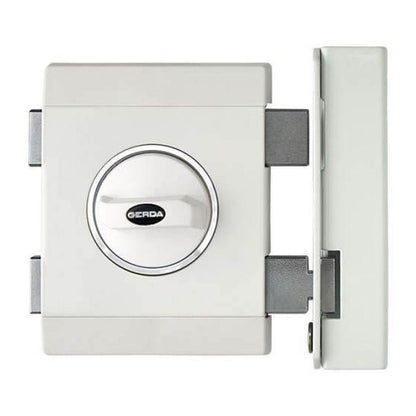 Overflademonteret Lås Hvid Stål 153x110x73 mm