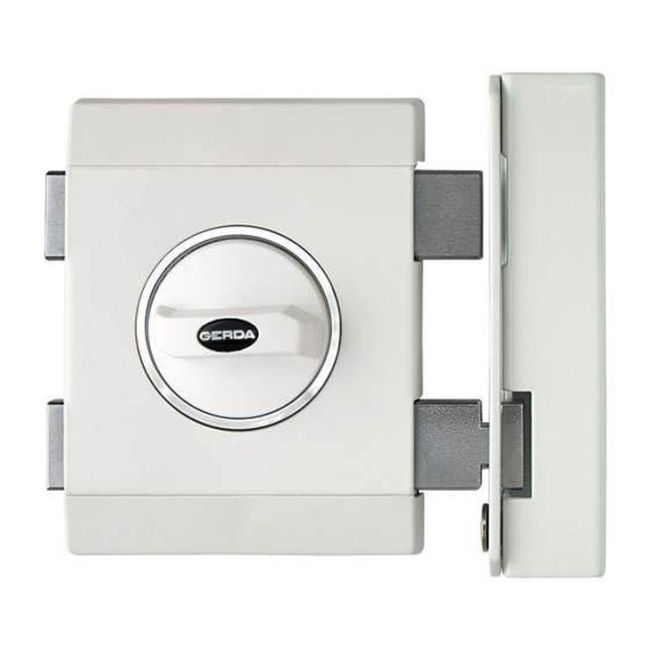 Overflademonteret Lås Hvid Stål 153x110x73 mm