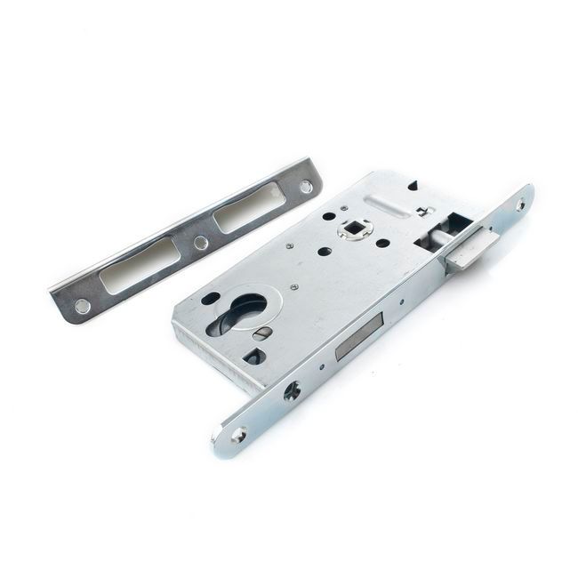 Indbygget lås Gerda 72 / 50 til cylinder, galvaniseret sølv