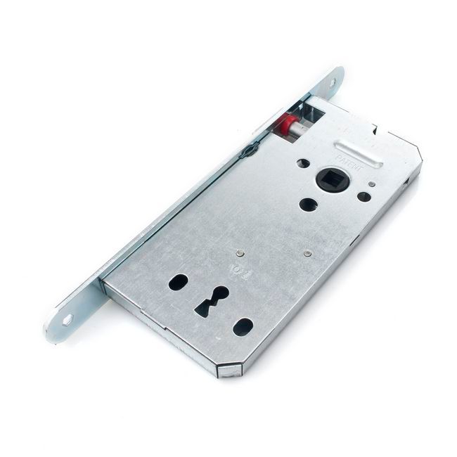 Indbygget Gerda-lås 90 mm med nøgle, galvaniseret sølv