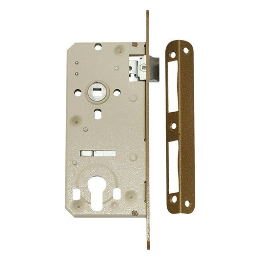 Indbygget lås med indsats 90/50 mm, lakeret