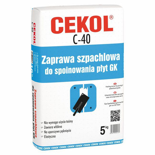 Cekol C-40 spartelmasse til samlinger på gipsplader 5 kg