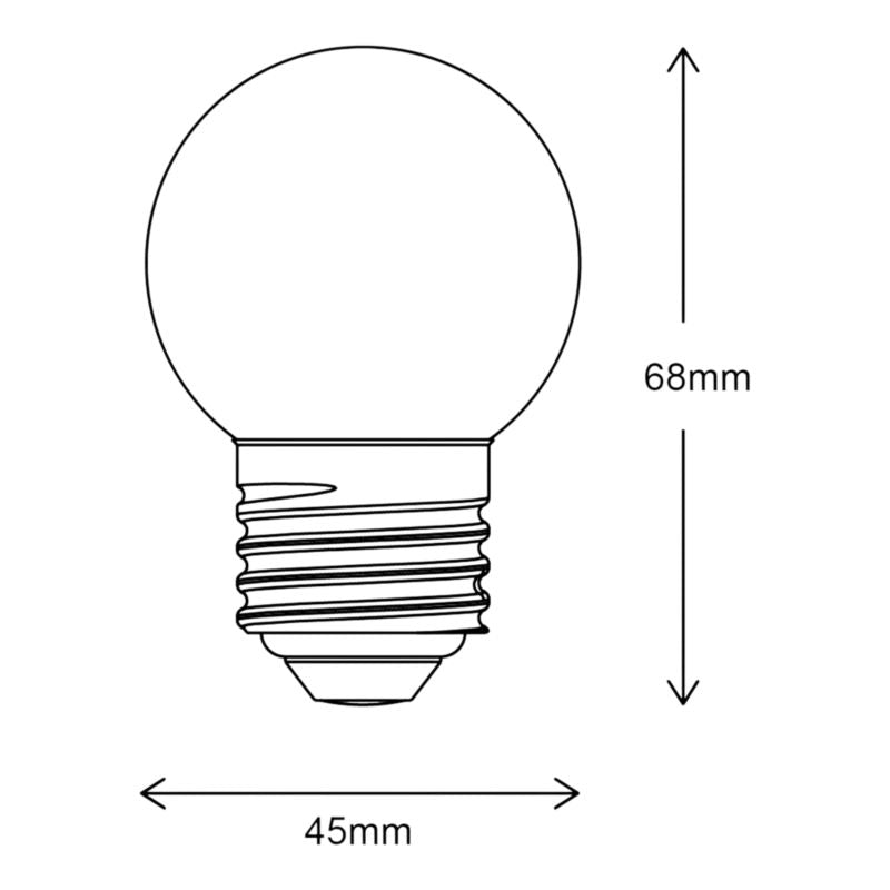 LED-pære til guirlande G45 E27 46 lm 3000 K 5 stk.